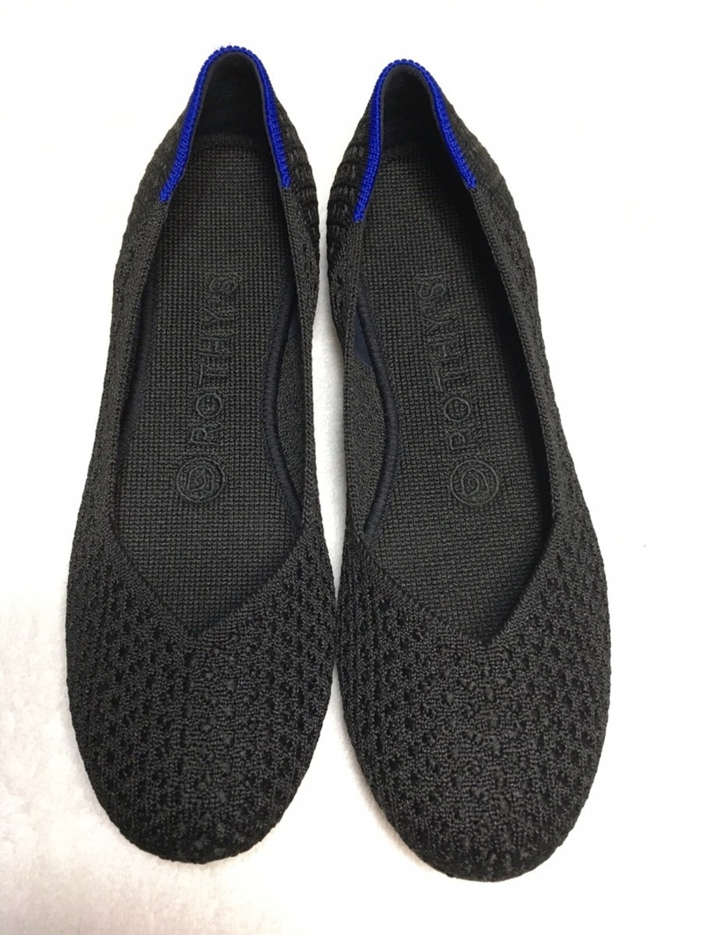Rothy's honeycomb Black Knit Flats